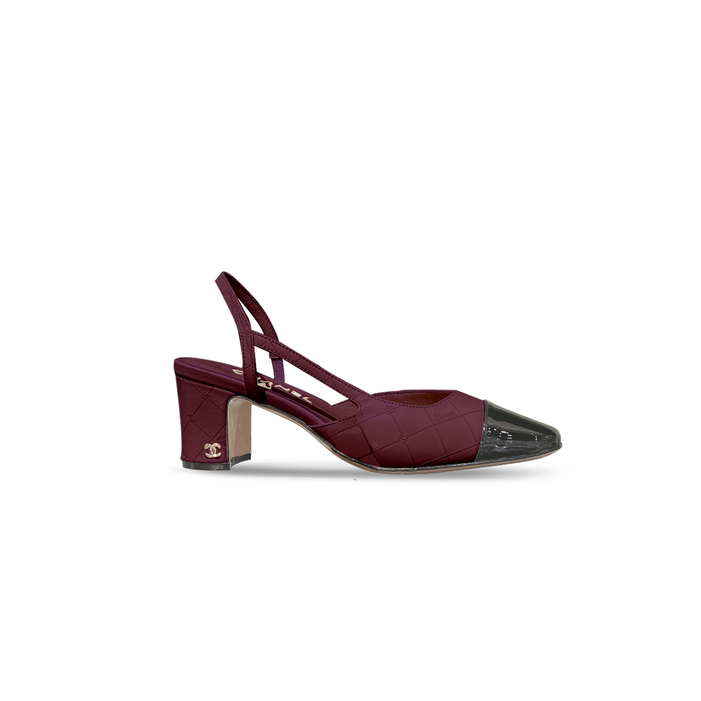 CHANEL 24V ELEGANT QUILTED SLINGBACK HEELS G45509 B19045